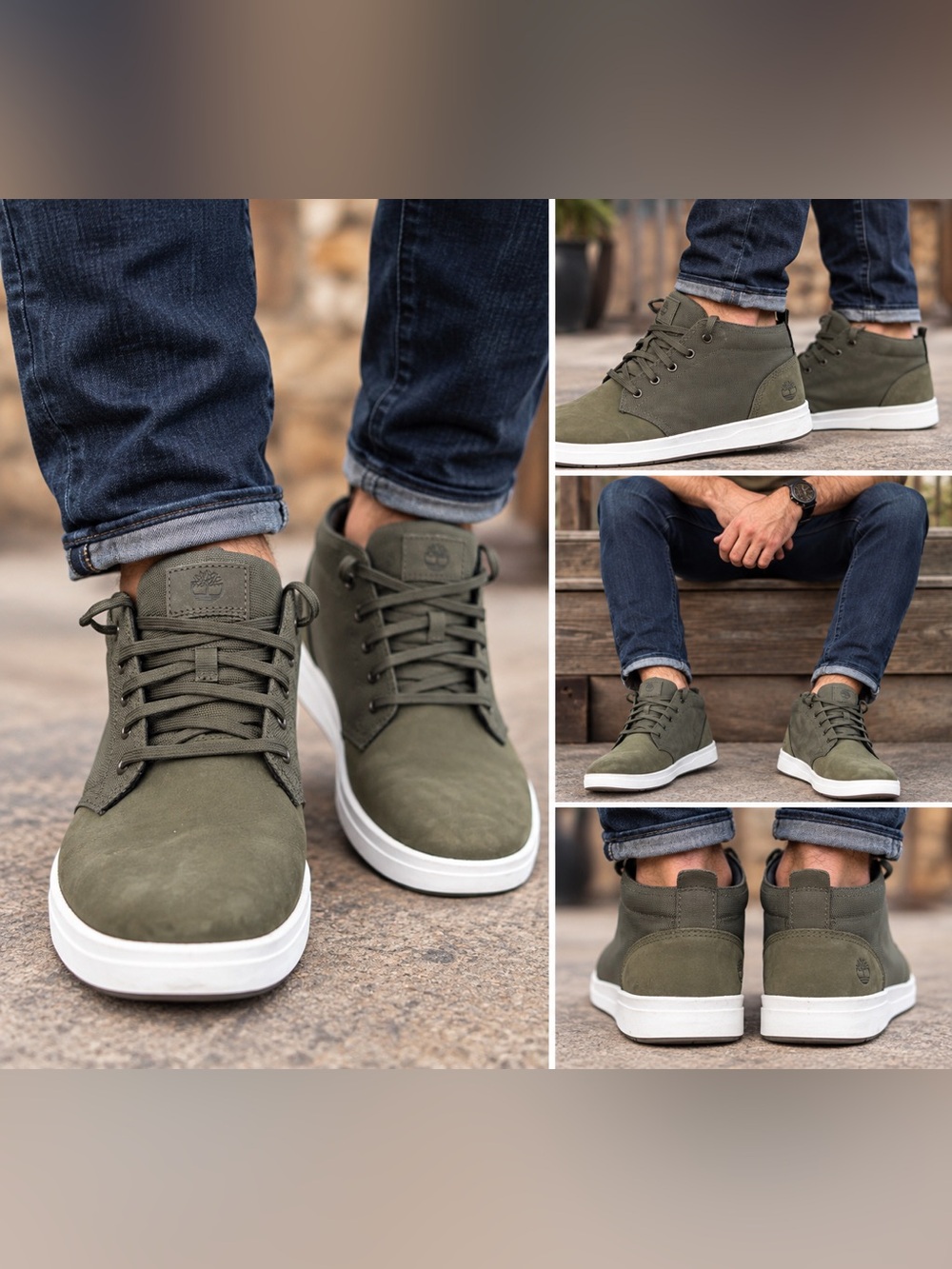 Timberland Men’s Olive Green Chukka Sneakers | Size 10 | ReBOTL | LIKE NEW